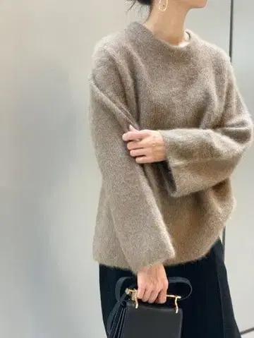 apstudio 퍼 니트 베이지