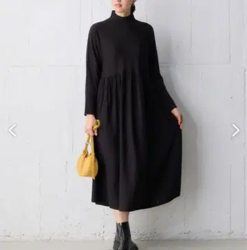 [택 포함 새상품] 안피로 하이넥 개더 원피스 M 온워드