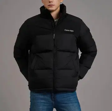 미사용 새상품 Calvin Klein 블랙 다운 자켓 XL