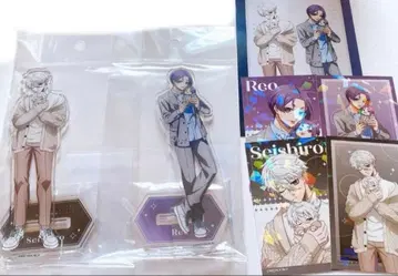 블루 록 나기 세이시로 미카게 레오 아크릴 스탠드 홀로그램 카드 특전