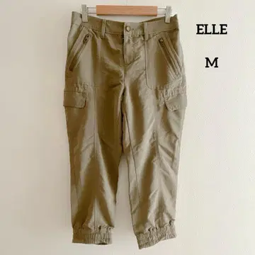 ELLE 엘르 카고풍 크롭 팬츠 7부장 카키 38 M 상당