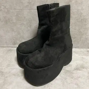 새상품급 [그레일] (23) 통굽 부츠 숏부츠 사이드 지퍼 스웨이드 느낌