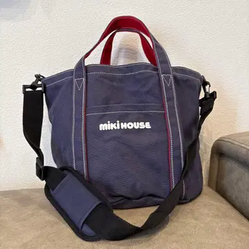 미키 하우스 마더백 네이비 캔버스