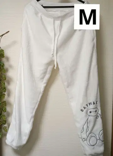 디즈니 베이맥스 플리스 팬츠 자수 원포인트 여성용 M 사이즈