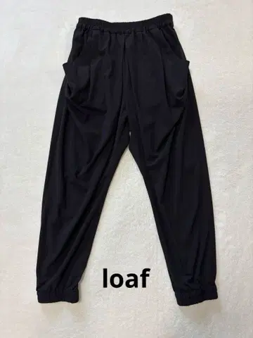 [ 새상품급 ] loaf 블랙 사루엘 팬츠 허리밴딩