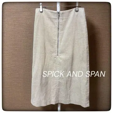 SPICK AND SPAN 프론트 지퍼 코듀로이 타이트 스커트