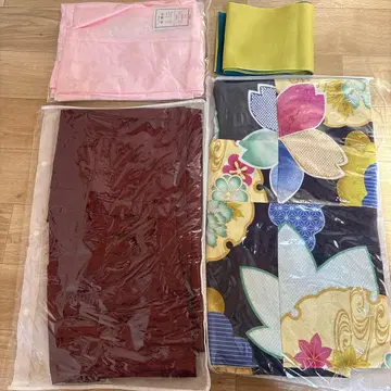 꽃무늬 하카마 세트 핑크 빨간색 그린