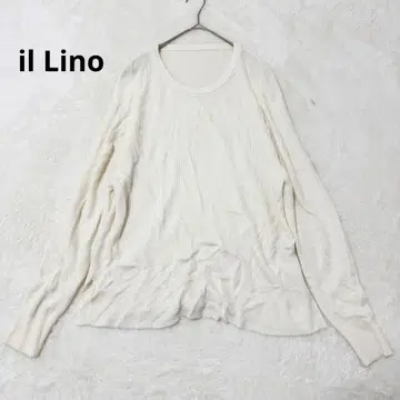 il Lino 긴팔 니트 스웨터 성숙 캐주얼 내추럴 미사용급