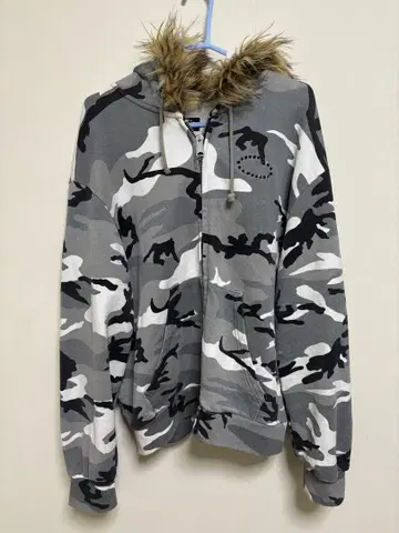 afb FUR ZIPHOODIE 퍼 후디 지퍼 후드티 카모 카모플라쥬