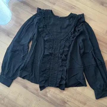 Ungrid 코튼 프릴 레이스 블라우스