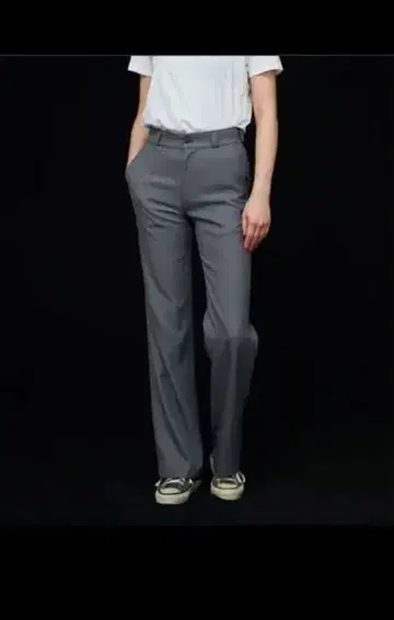 THE SHINZONE 그레이 센터 프레스 팬츠 34