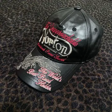 archive Norton 가죽 캡 이글 로고 자수 CD13
