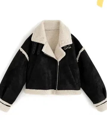 숏 기장 무스탕 코트 GRL