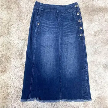 446 [컨디션 최상] AVIREX 데님 사이드 슬릿 스커트 S