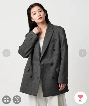 MARW UNITED ARROWS 오버 더블 자켓 다크 그레이