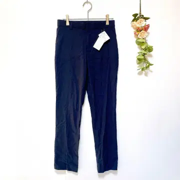 택 포함 미사용 새상품 슬랙스 스트레치 팬츠 텐셀 네이비 ( M )