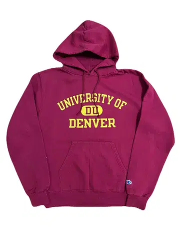 구제 Champion 덴버 대학 칼리지 로고 맨투맨 후드티 M