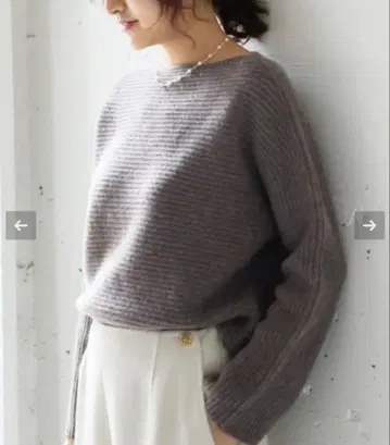 이에나 울 캐시미어 꽈배기 홀 풀오버 니트