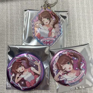 아이돌 마스터 시구레 우이 콜라보 미즈시마 사키 아크릴 키링 캔뱃지
