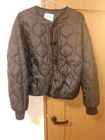 로리즈팜 블랙 퀼팅 자켓 코트 숏 기장