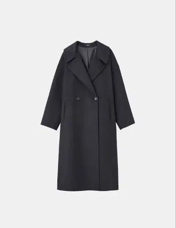 PLST 플라스테 울 블렌드 리버 롱 코트 블랙 S 2024