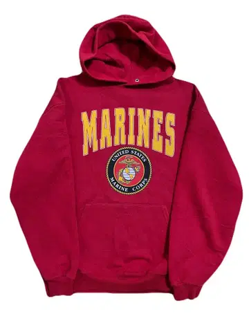 JERZEES USMC MARINES 로고 해병대 후드티 빈티지