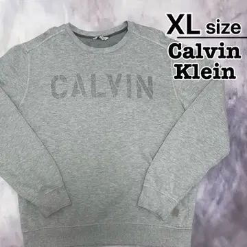 Calvin Klein Jeans 맨투맨 XL 그레이 프린트 구제 의류