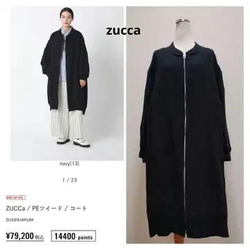 [ 새상품급 ] ZUCCa PE 트위드 코쿤 코트 블랙
