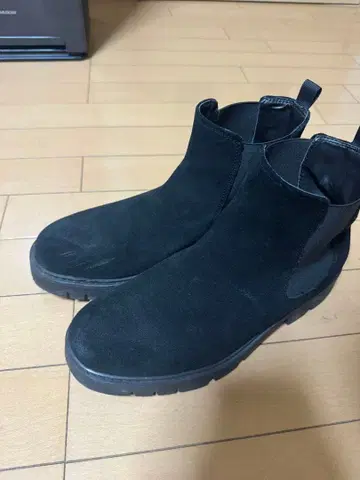 자라 사이드 고어 부츠 스웨이드 41 블랙 남성용