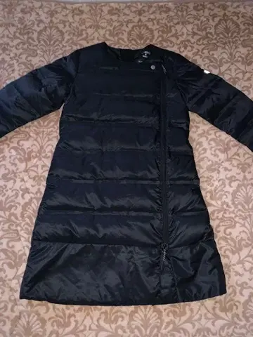 미사용 asics 블랙 다운 롱 자켓 M 사이즈