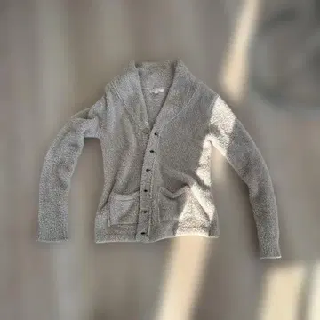 베이지 플리스풍 가디건