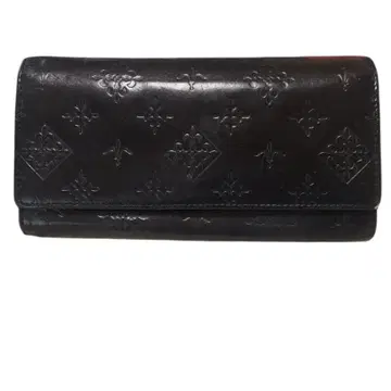 러셋 블랙 가죽 장지갑 여성용 엘레강트 깔끔한