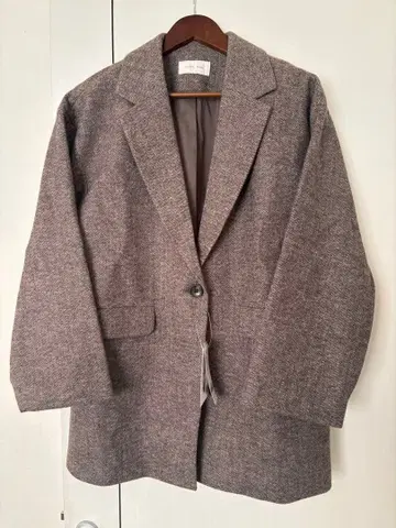 GLOBAL WORK 헤링본 자켓 브라운