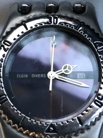 ELGIN DIVERS 스테인리스 손목시계 200m 방수