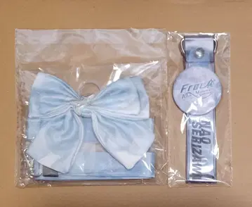 Free! 세리자와 히사시 응원봉용 리본 & 스트랩 은색 테이프 키링