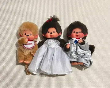 몽키 봉제 인형 세트 웨딩 드레스와 수트 포함