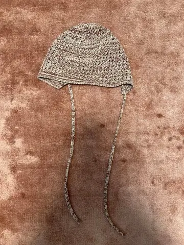 KBF 브라운 레드 뜨개질 니트 모자