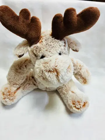 크리스마스 루돌프 복슬복슬 봉제 인형 26cm 앉은 멍한 얼굴