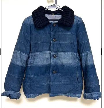 45R 데님 패치워크 다운 자켓