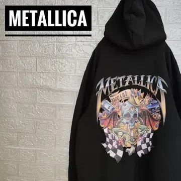 메탈리카 METALLICA 새상품급 후드 맨투맨 블랙 XL