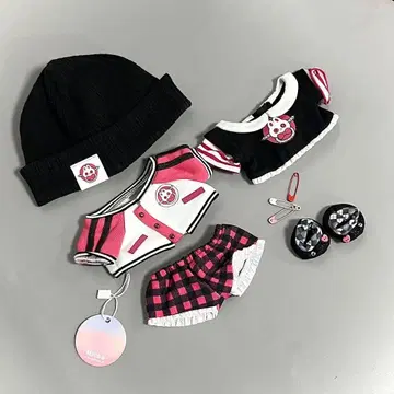 20cm 봉제 인형용 옷 갈아입기 의류 누이활 누이옷 5점 세트