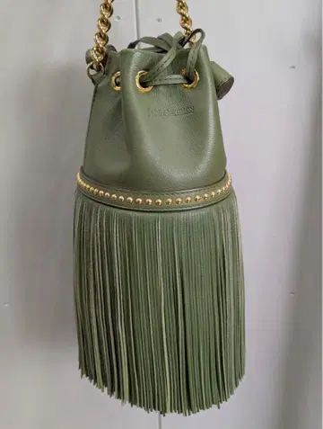 레어 컬러 J & M DAVIDSON 프린지 카니발 미니 카키