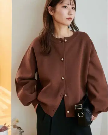 디스코트 메탈 단추 스폰디쉬 가디건