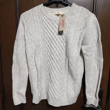 LEVI'S 케이블 니트 스웨터 S 사이즈 아이보리