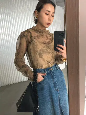 Ameri VINTAGE BENNETT SHEER TOP 시어 탑