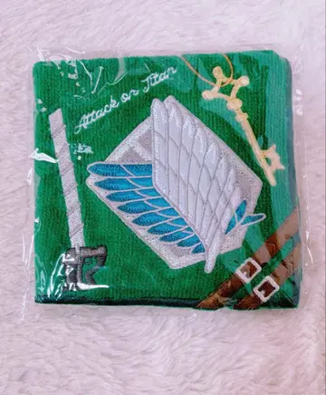 새상품 진격의 거인 자유의 날개 자수 타월 손수건 조사병단 엘렌의 열쇠