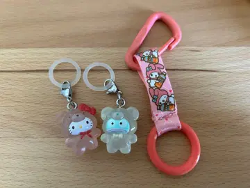 산리오 메지루시 참 2개 브라운 스트랩 1개