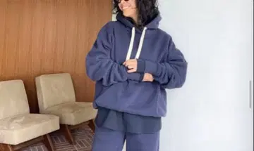 SeaRoomlynn 볼륨 후디 맨투맨 네이비