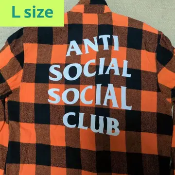 ANTI SOCIAL SOCIAL CLUB 플란넬 셔츠 L 오렌지 컬러