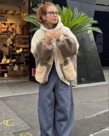 선착순 니코앤드 Niko and 배색 보아 자켓 L 사이즈